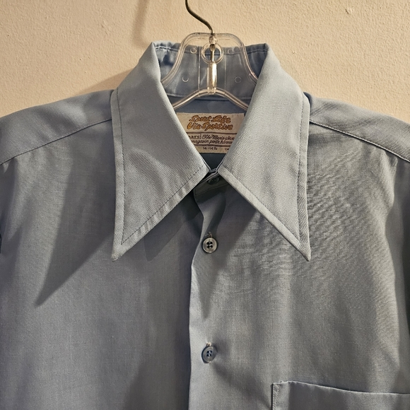 Vintage Sportslife Sears Menswear Blue Button Up | Size Small - Picture 3 of 5